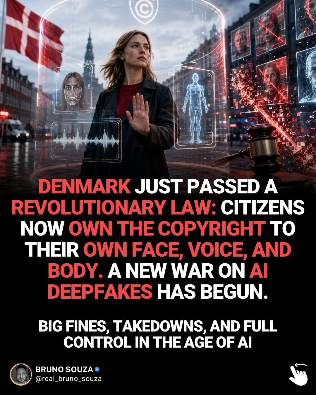 Denmark's New AI Law: Citizens Own Faces, Voices, and Bodies