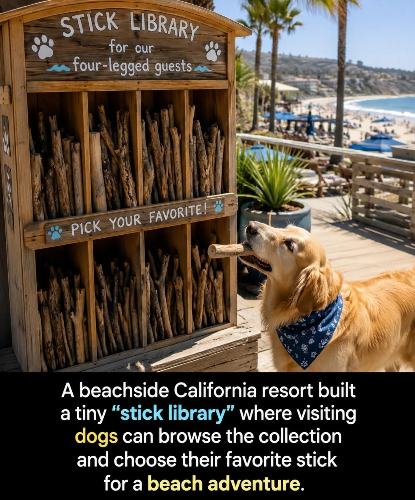 Dog Stick Library: Unique Resort Amenity for Beach-Loving Pets