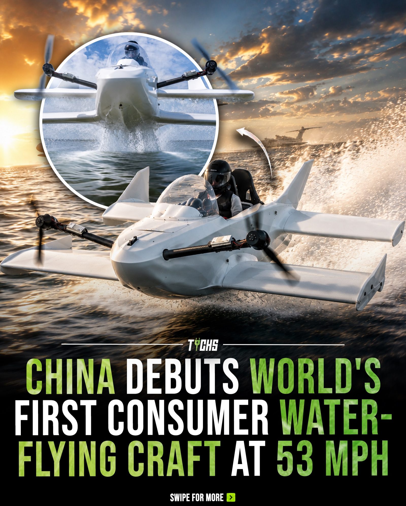 Experience the Future: China's WaveFly 5X Flying Watercraft