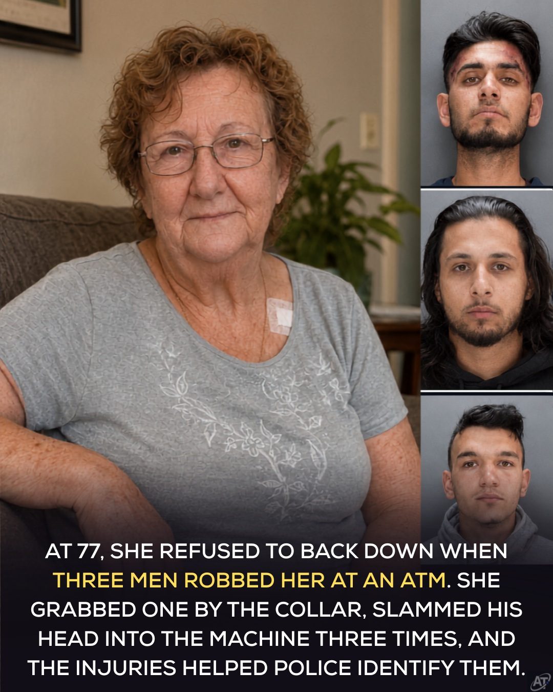 77-Year-Old Woman Defeats Robbers at ATM with Brave Defense