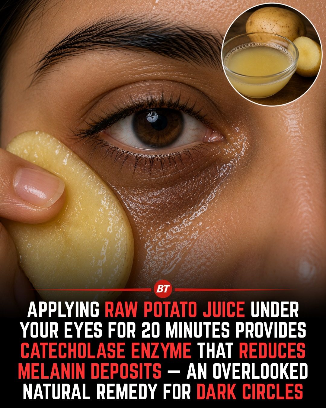 Potato Juice: Natural Remedy for Dark Circles and Puffiness