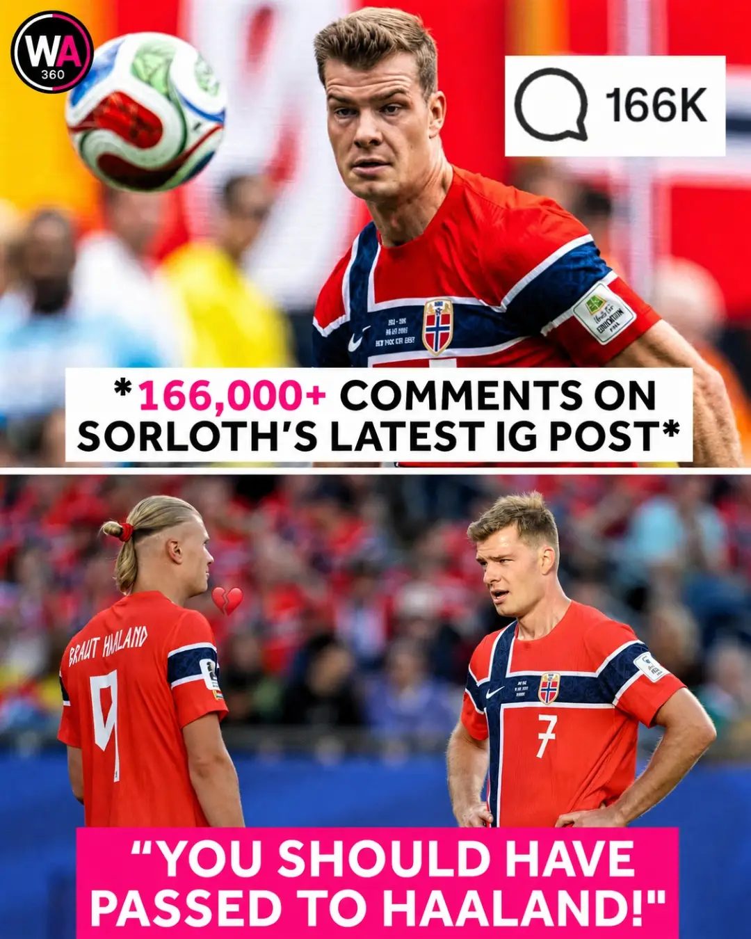 166K+ Soccer Fans Criticize Sørloth's Pass Decision