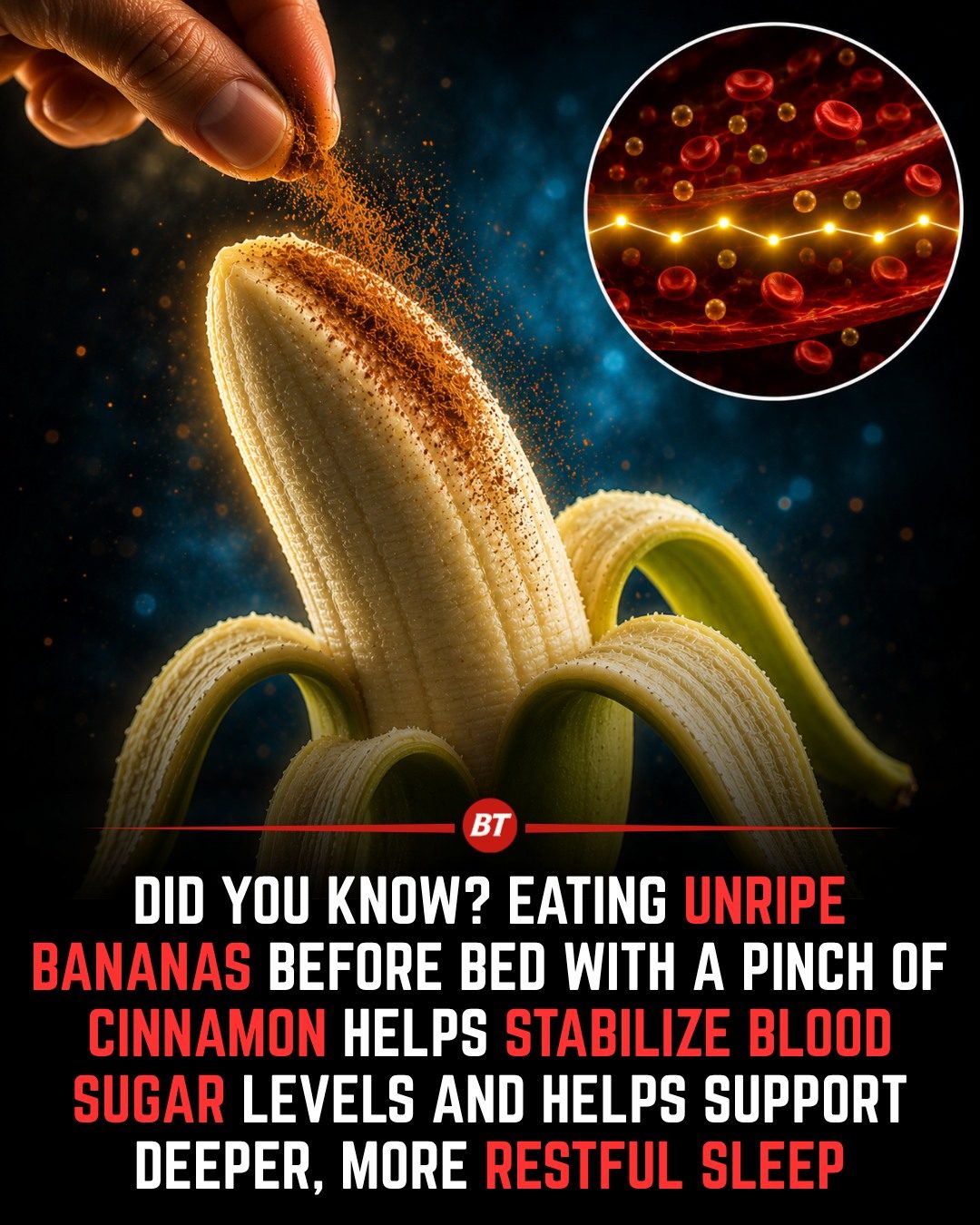 Eating Green Bananas with Cinnamon for Better Sleep