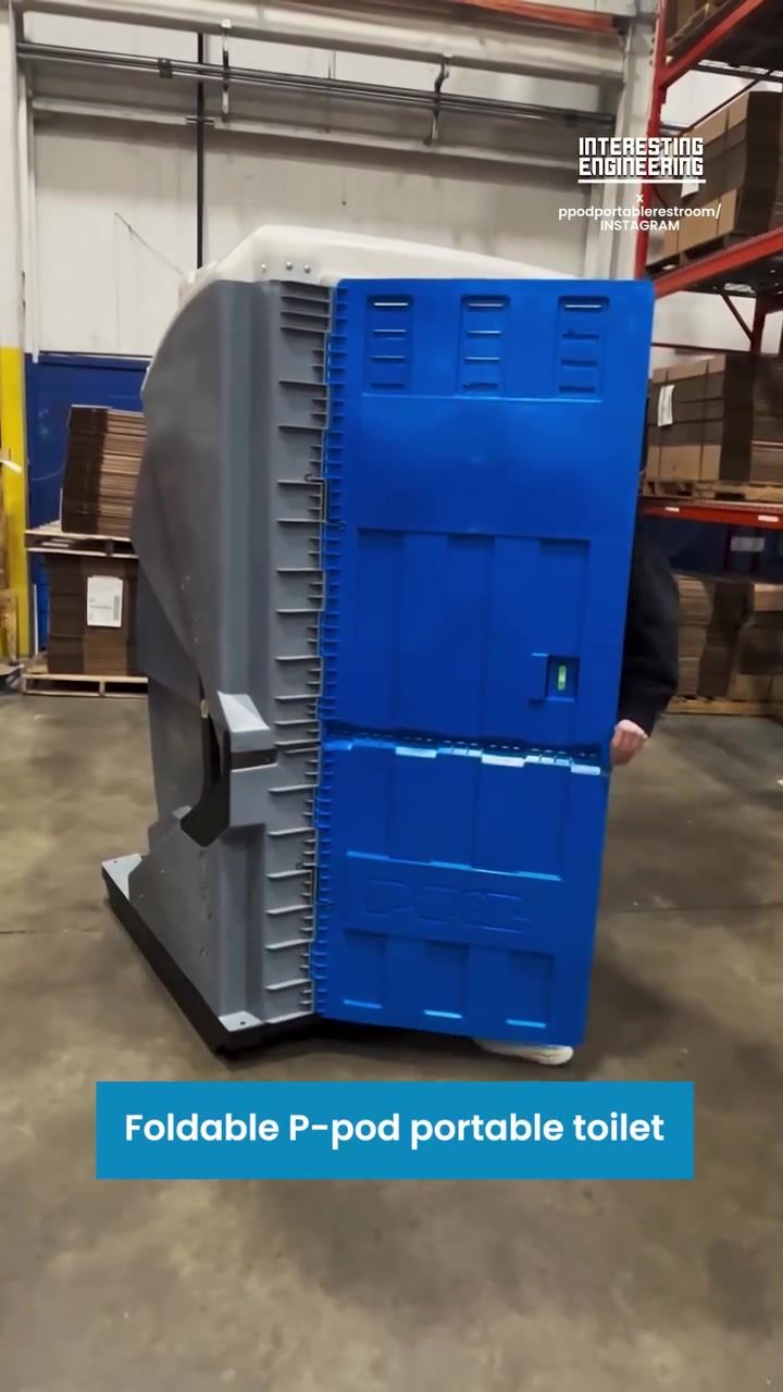 Portable Sanitation Solution: The Foldable P-Pod Toilet