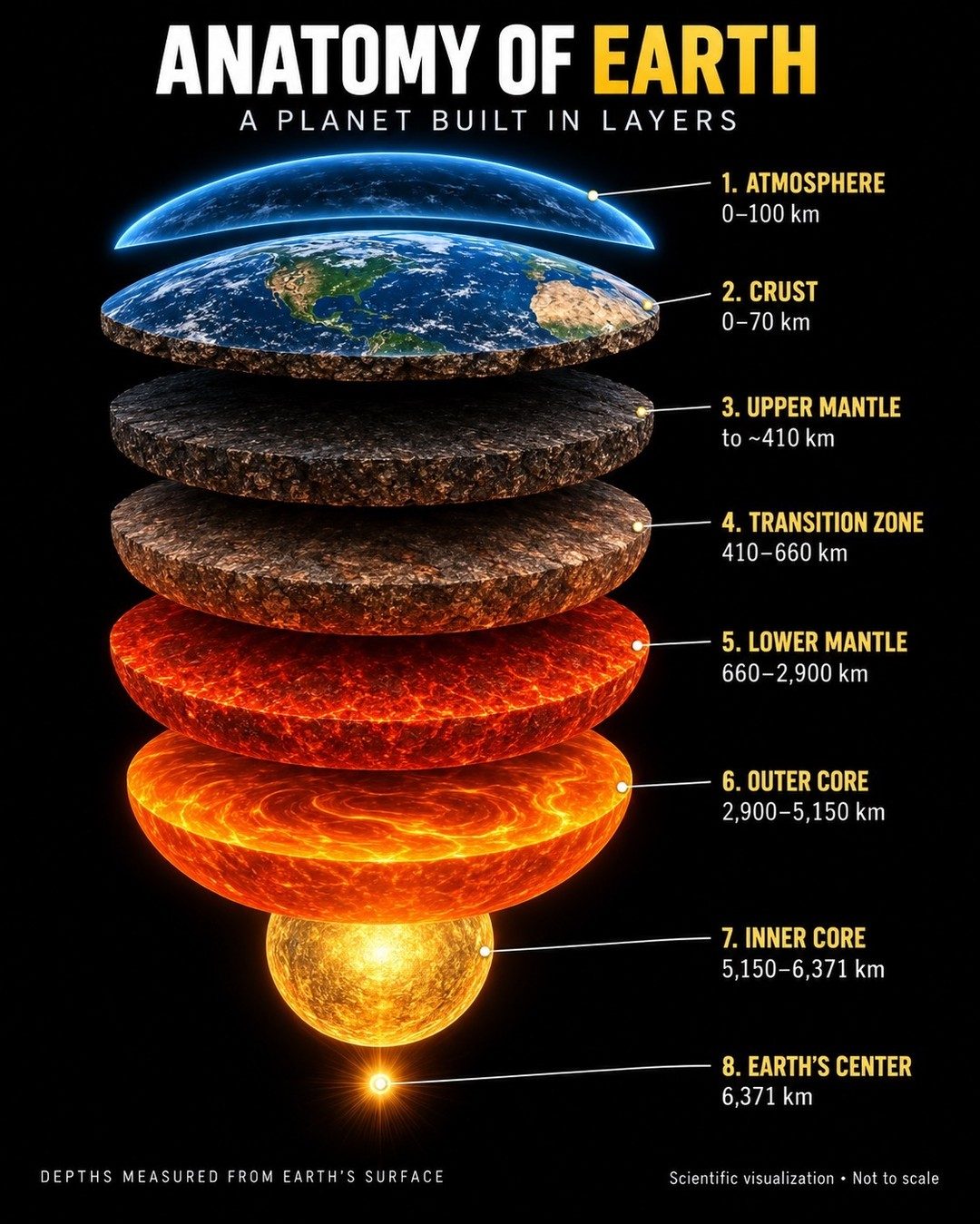 Earth's Layers: Depths and Structure