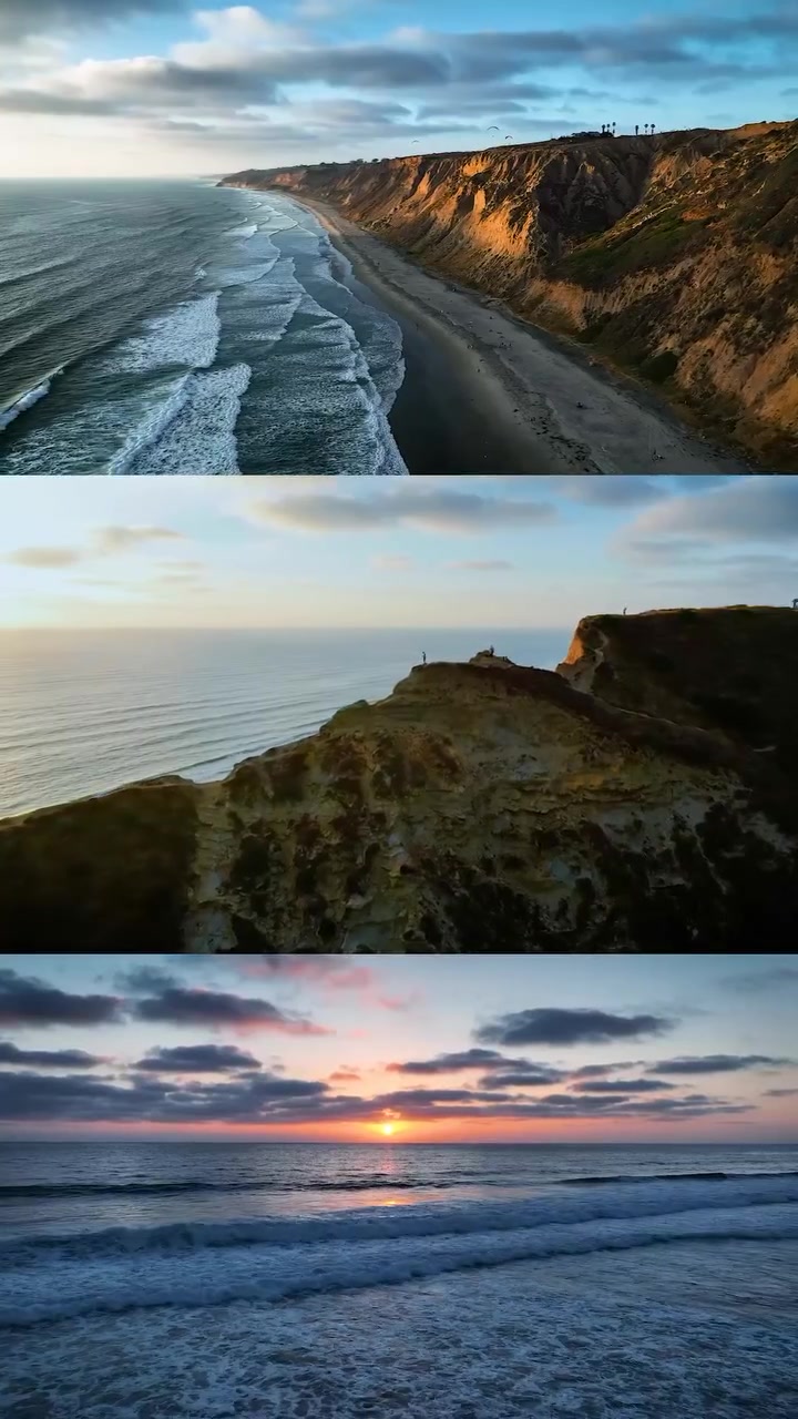 Coastline Sunset Views from Above