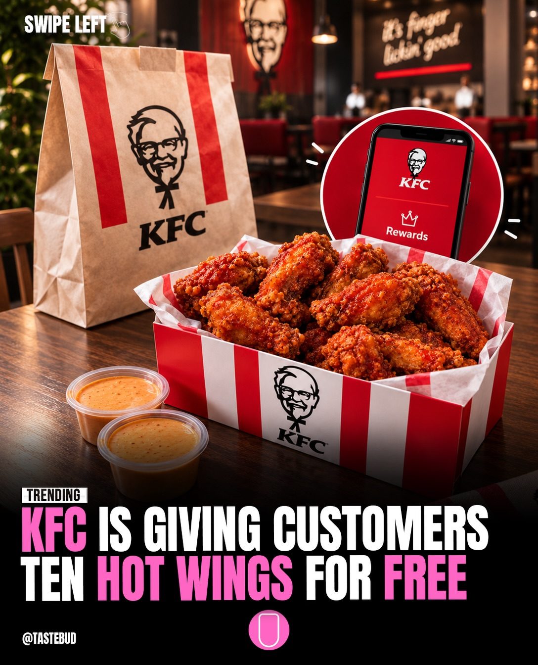 KFC Free Wings Promotion for Rewards Members