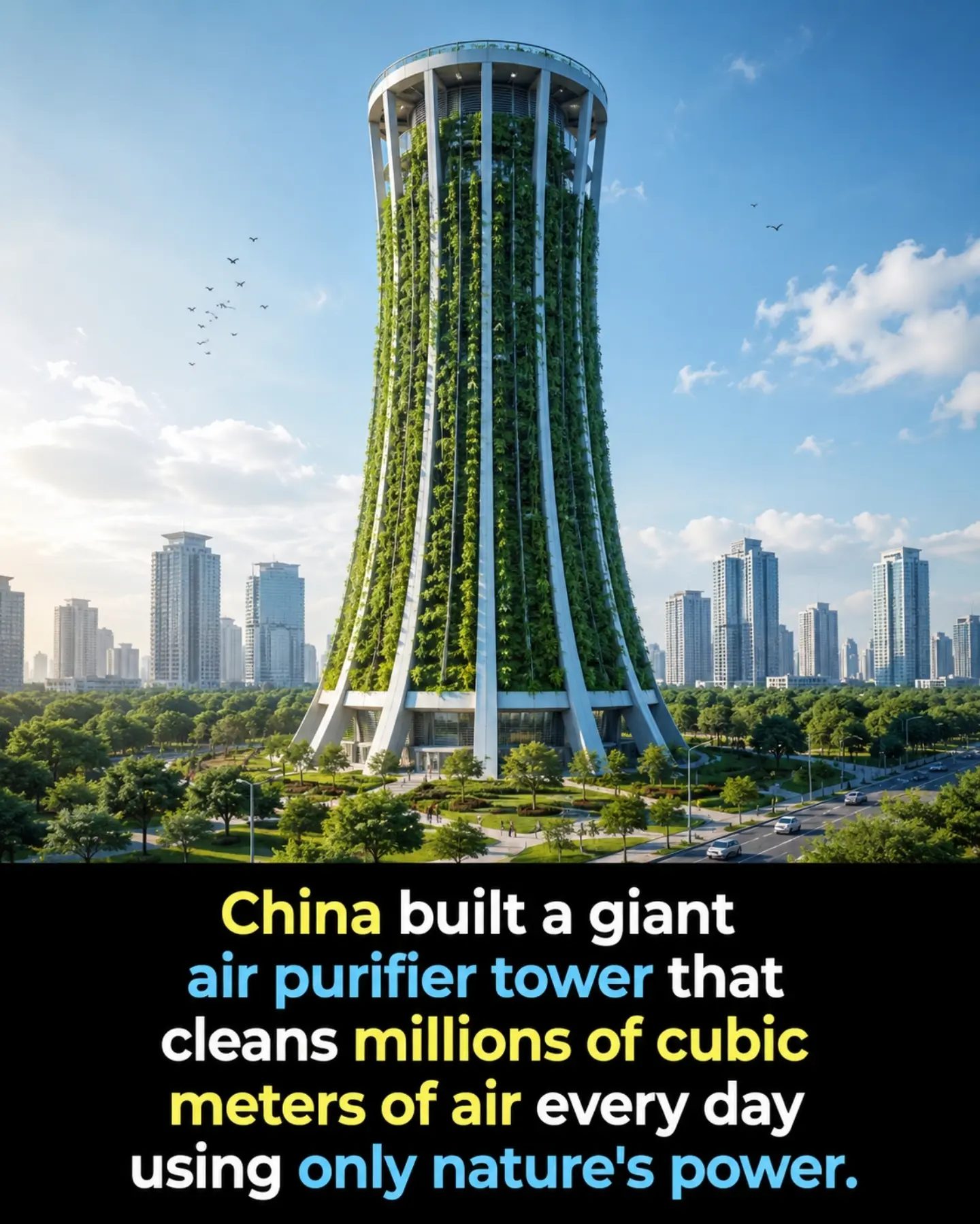 China's Innovative Giant Air Purifier Tower