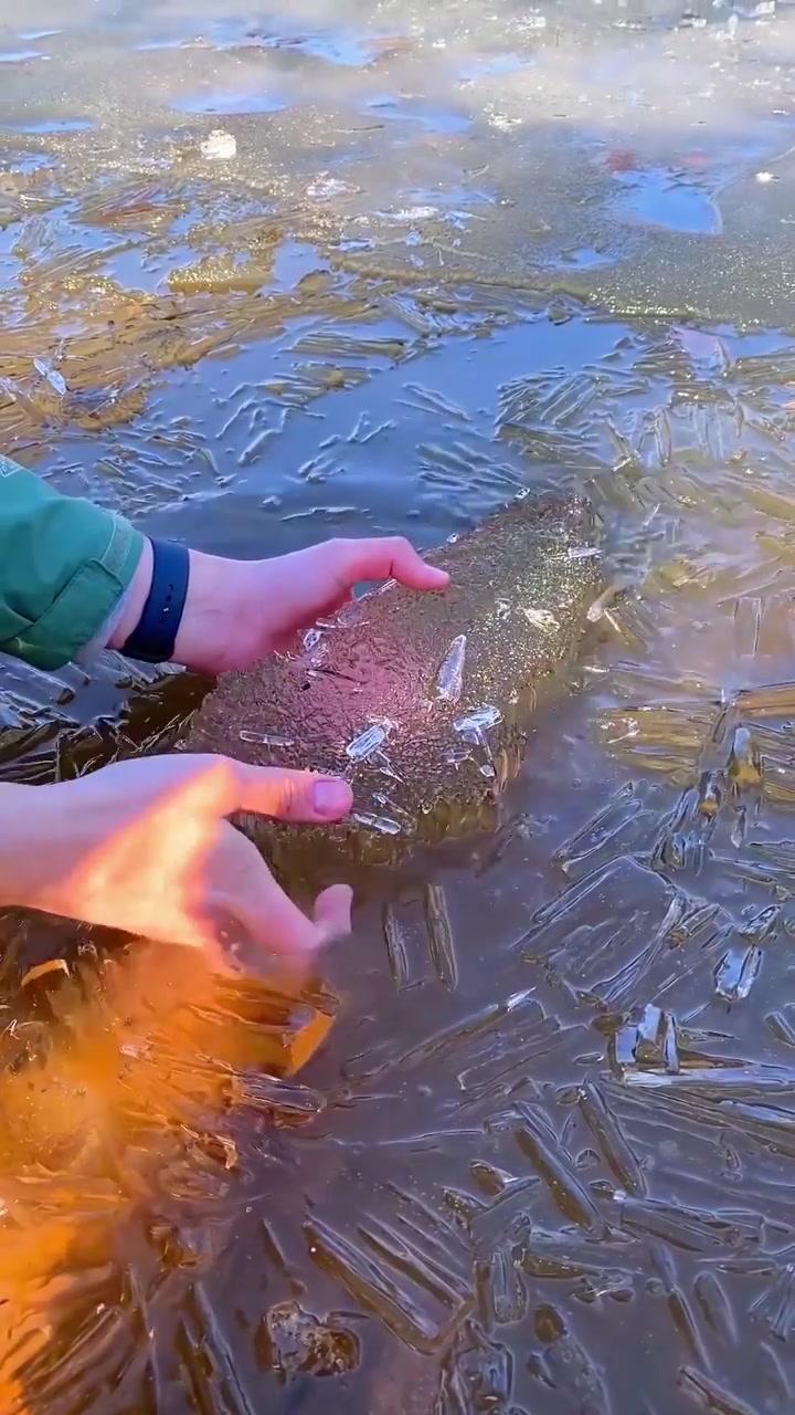 Ice Formations on Frozen Lakes