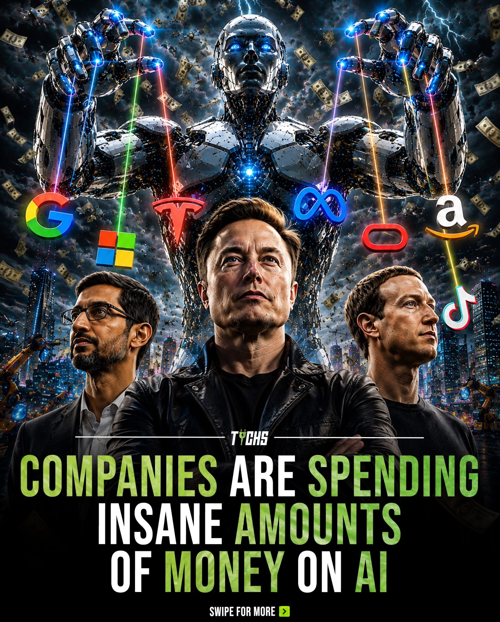 Tech Giants Lead AI Investment Rush for Future Dominance