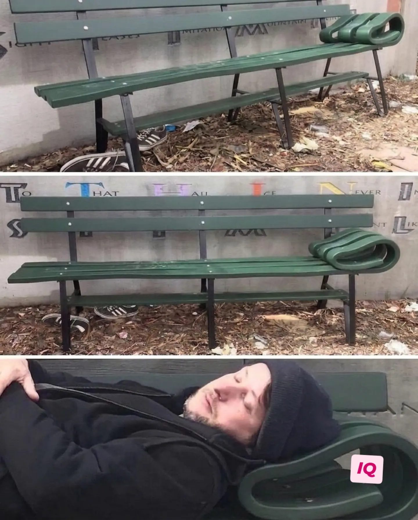 Relaxing in Urban Spaces: The Calm of a Graffiti-covered Bench