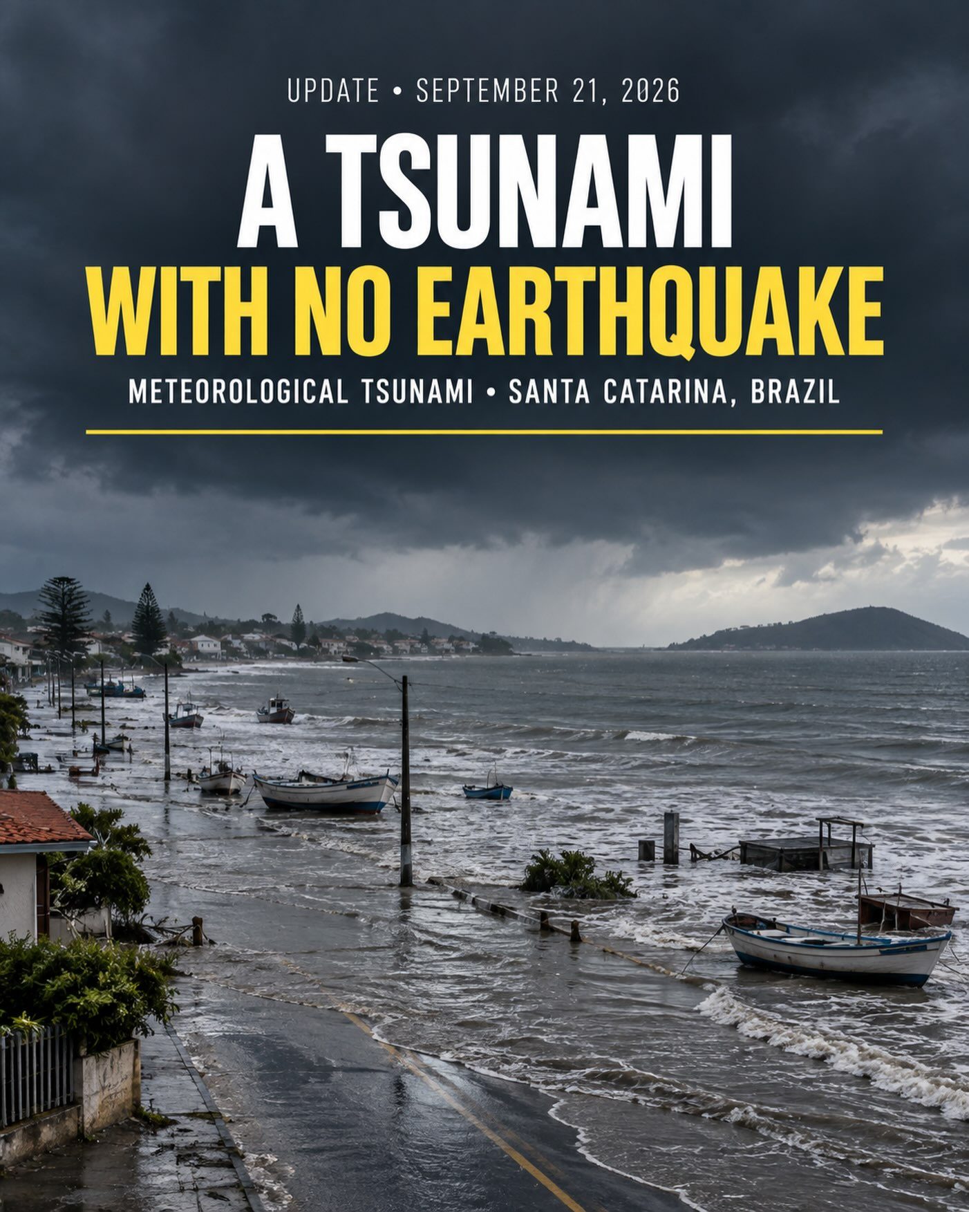 Meteorological Tsunami Floods Santa Catarina, Brazil