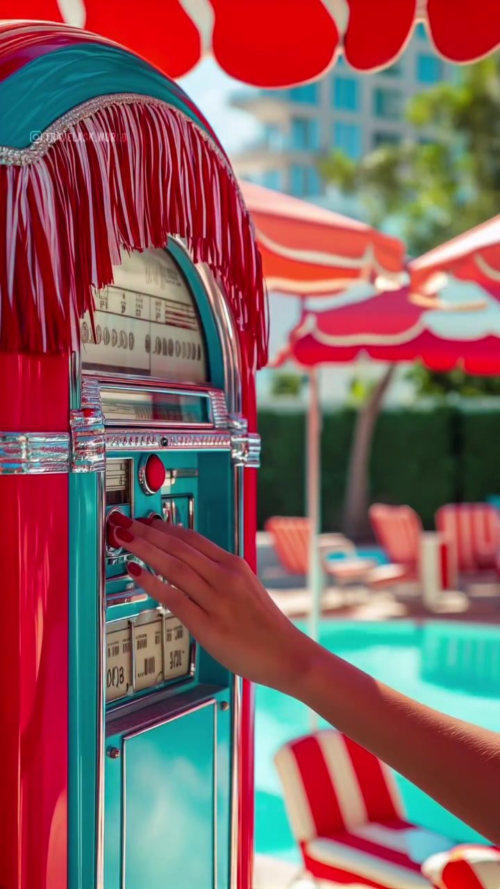 Experience the Charm of a Retro Jukebox in a Resort