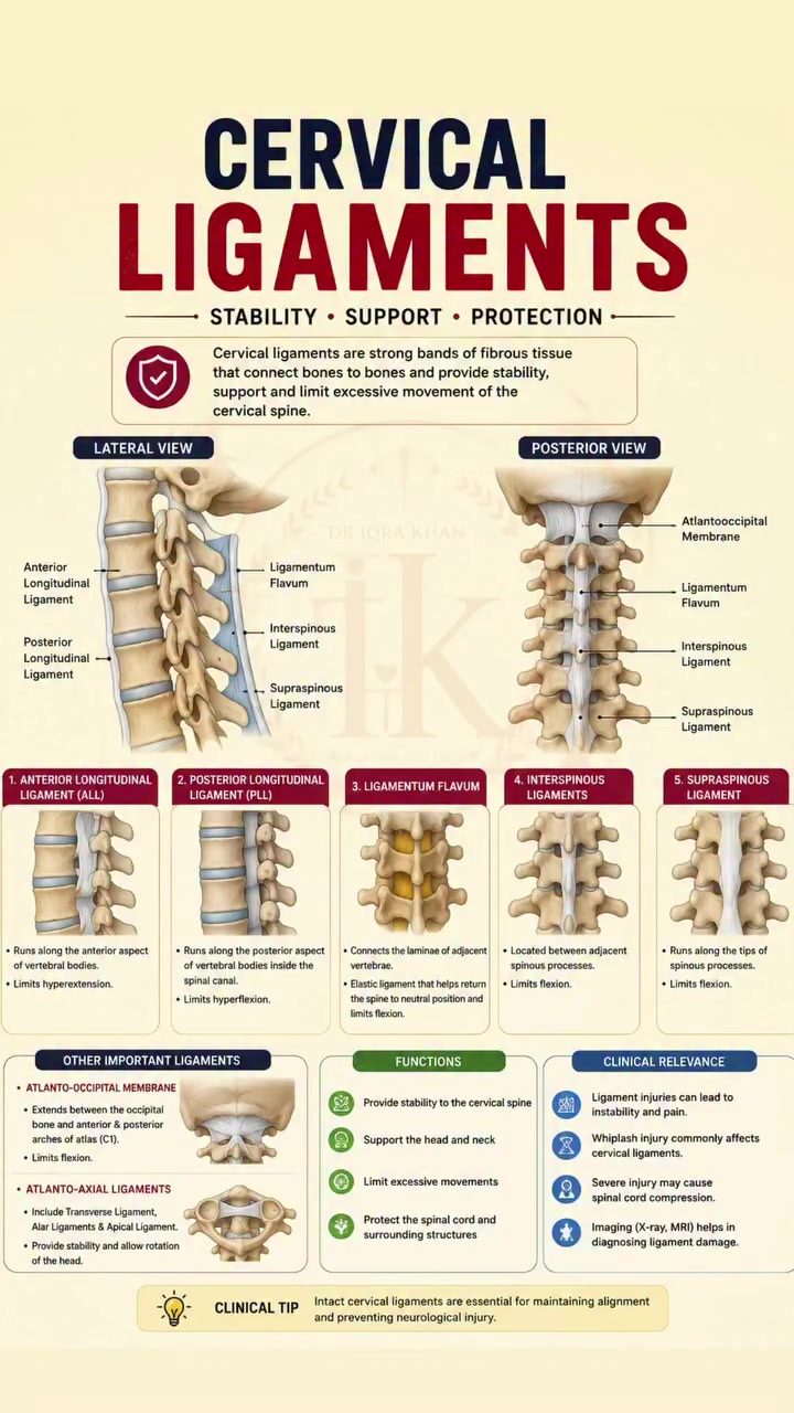 Exploring Cervical Ligaments: Stability, Support, and Protection