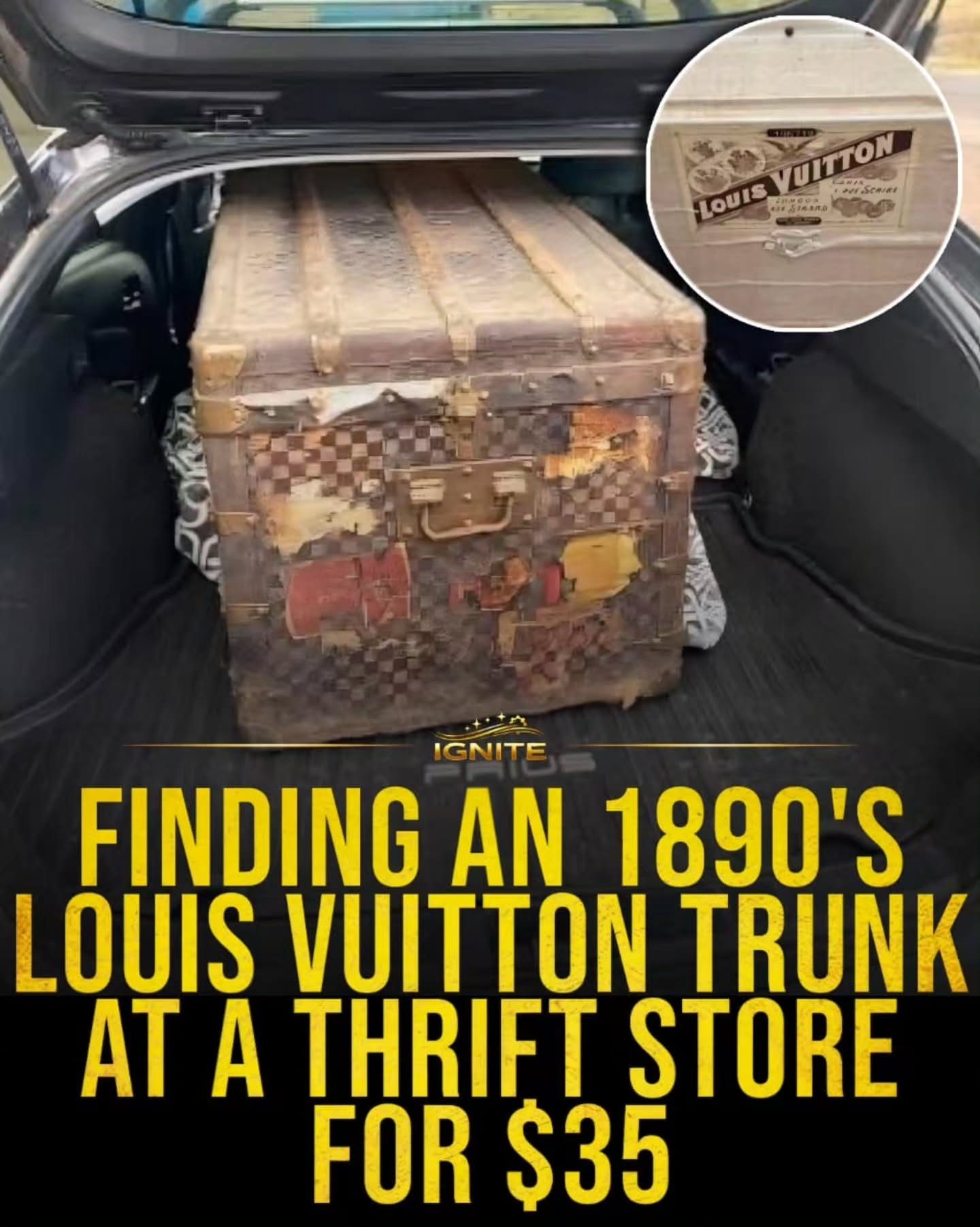 Thrift Store Louis Vuitton Trunk Discovery: 1890s Find for $35