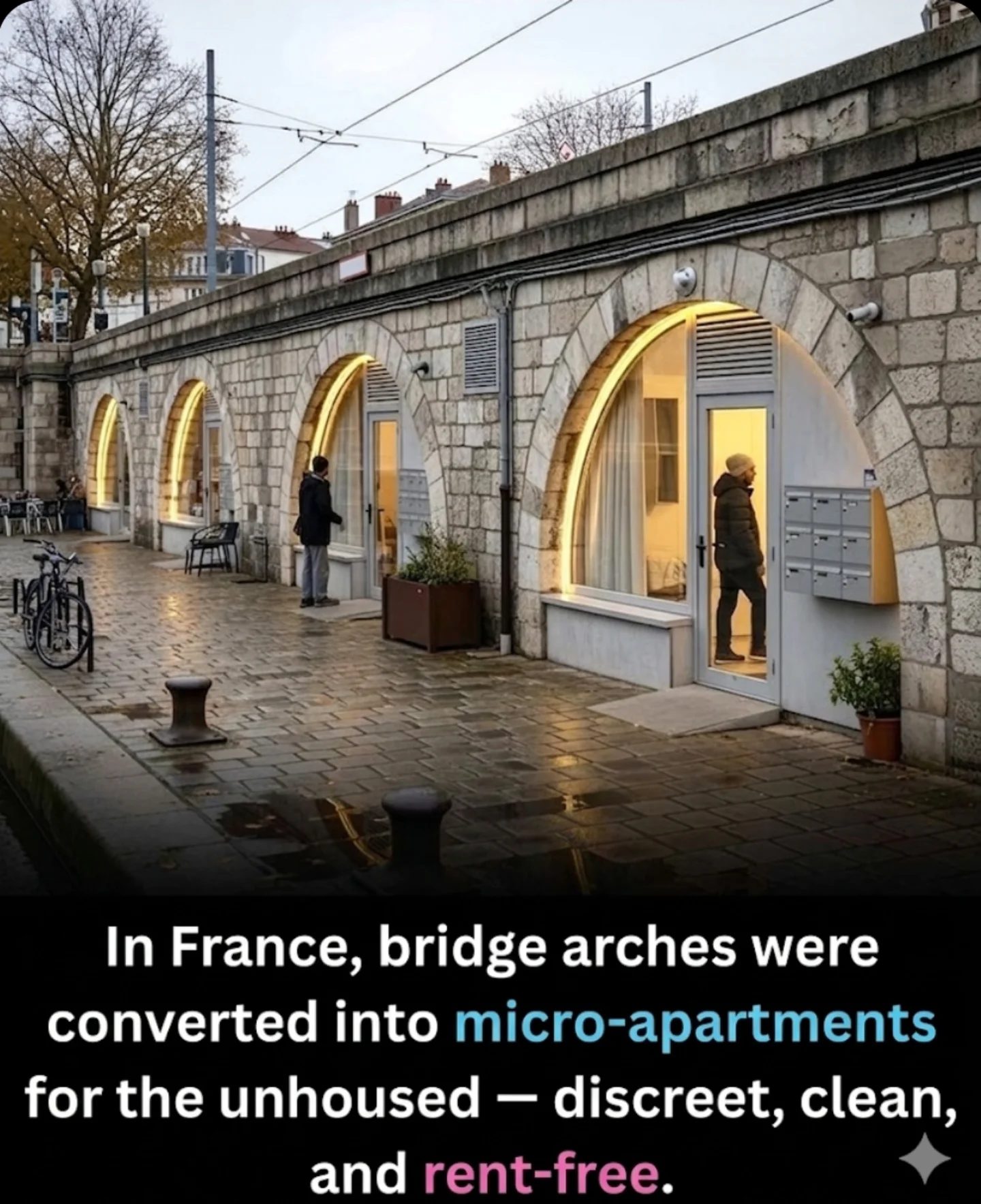 France's Bridge Arches Turned into Rent-Free Micro-Apartments