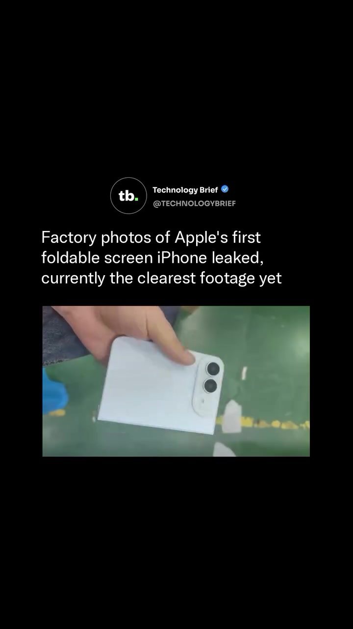 Clearest Footage of Apple's Foldable iPhone Leaked