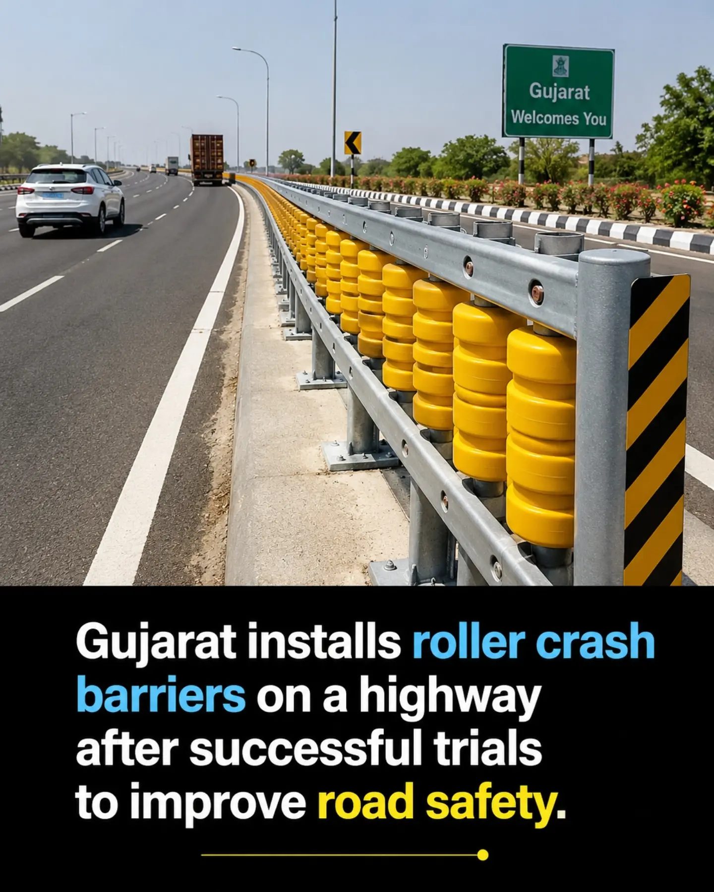 Gujarat's Roller Crash Barriers: A New Era in Road Safety
