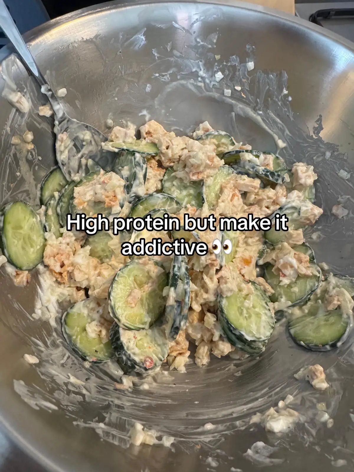 Quick High Protein Cucumber Salad for Post-Workout