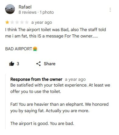 Airport Review Gone Wrong: How Not To Respond
