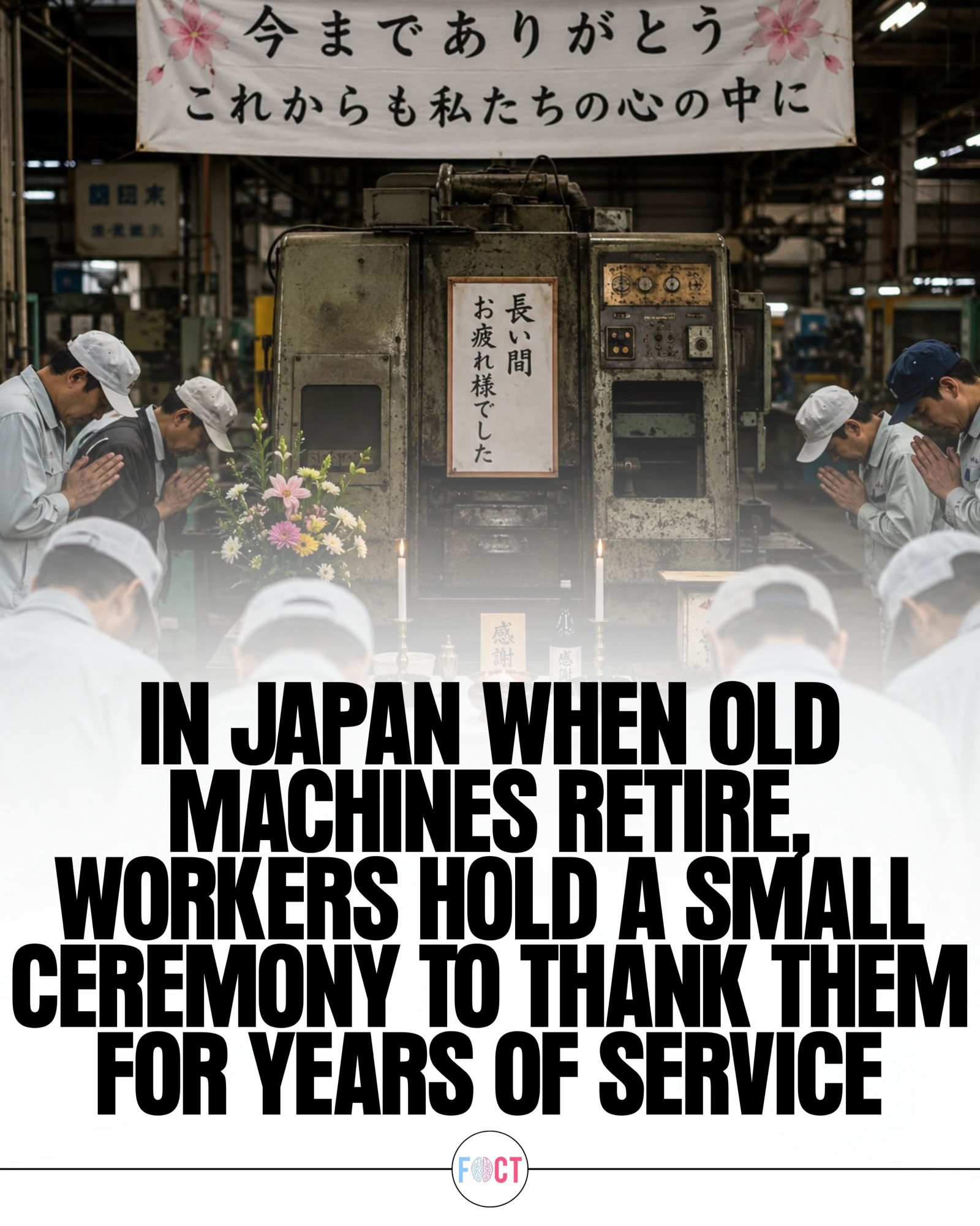 Japanese Rituals: Honoring Retiring Machines in Factories