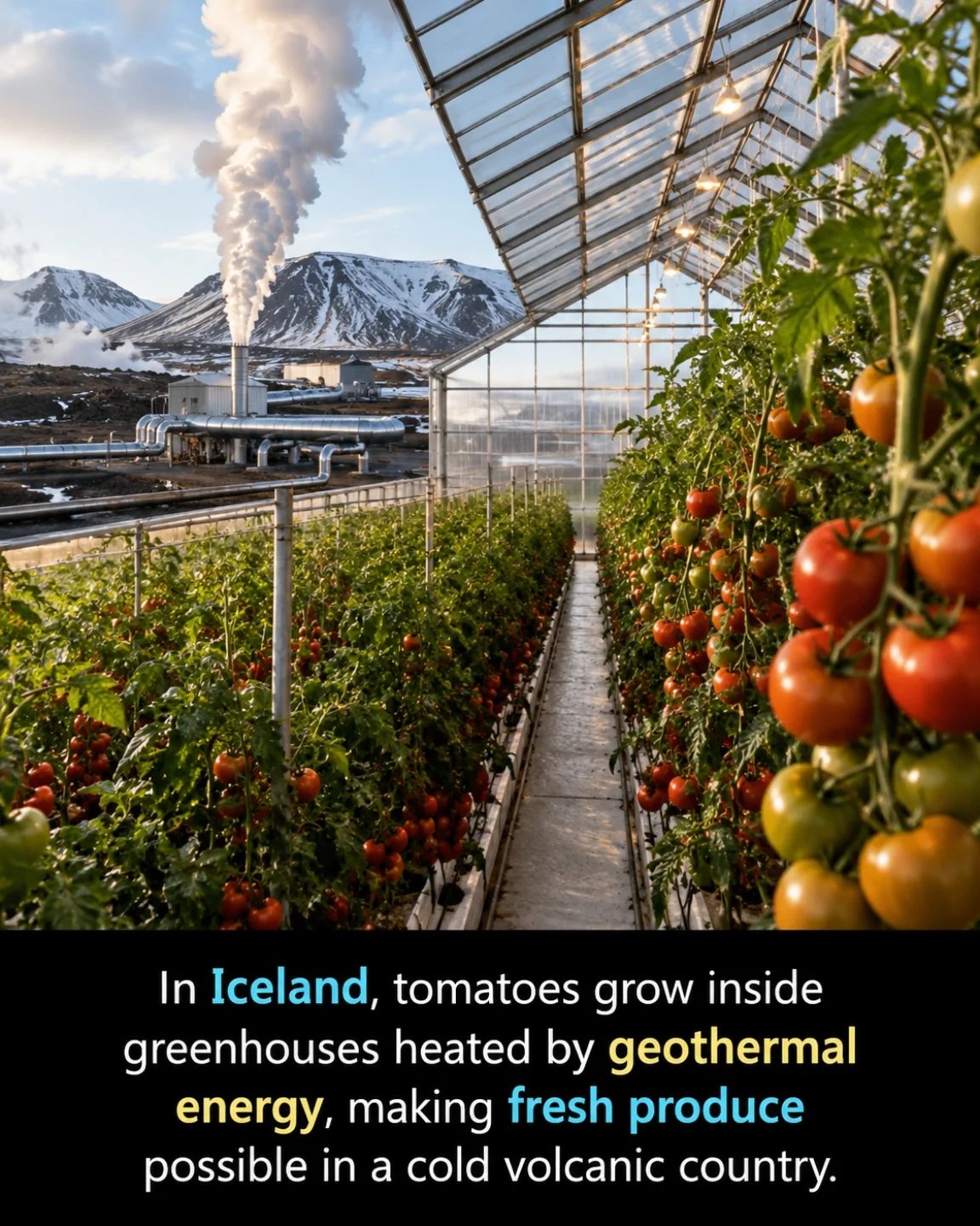 Iceland's Geothermal Greenhouses: Growing Tomatoes in a Volcanic Climate