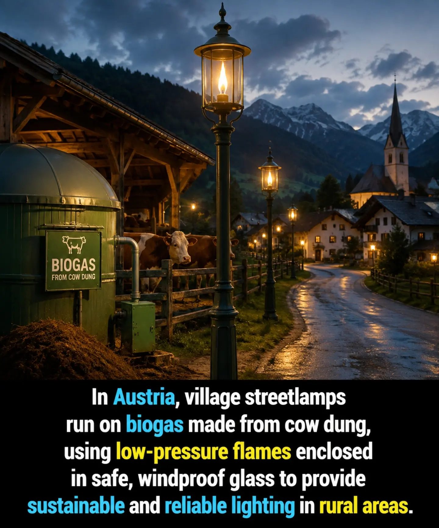 Sustainable Village Lighting: Austria's Biogas Solution