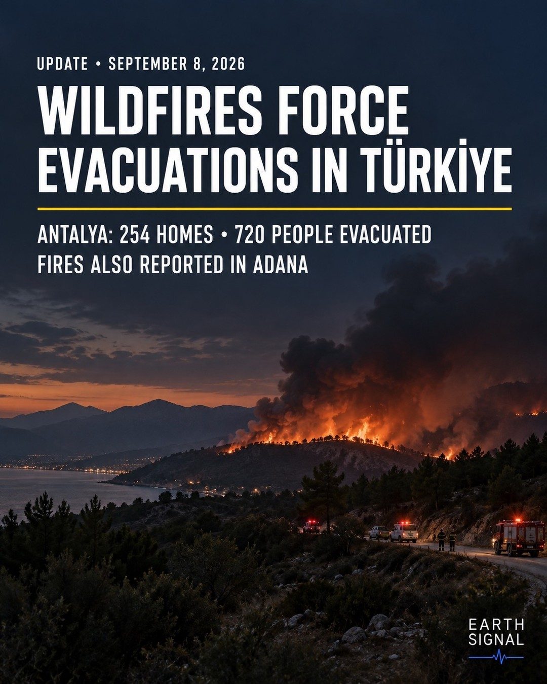 Wildfires Force Evacuations in Türkiye