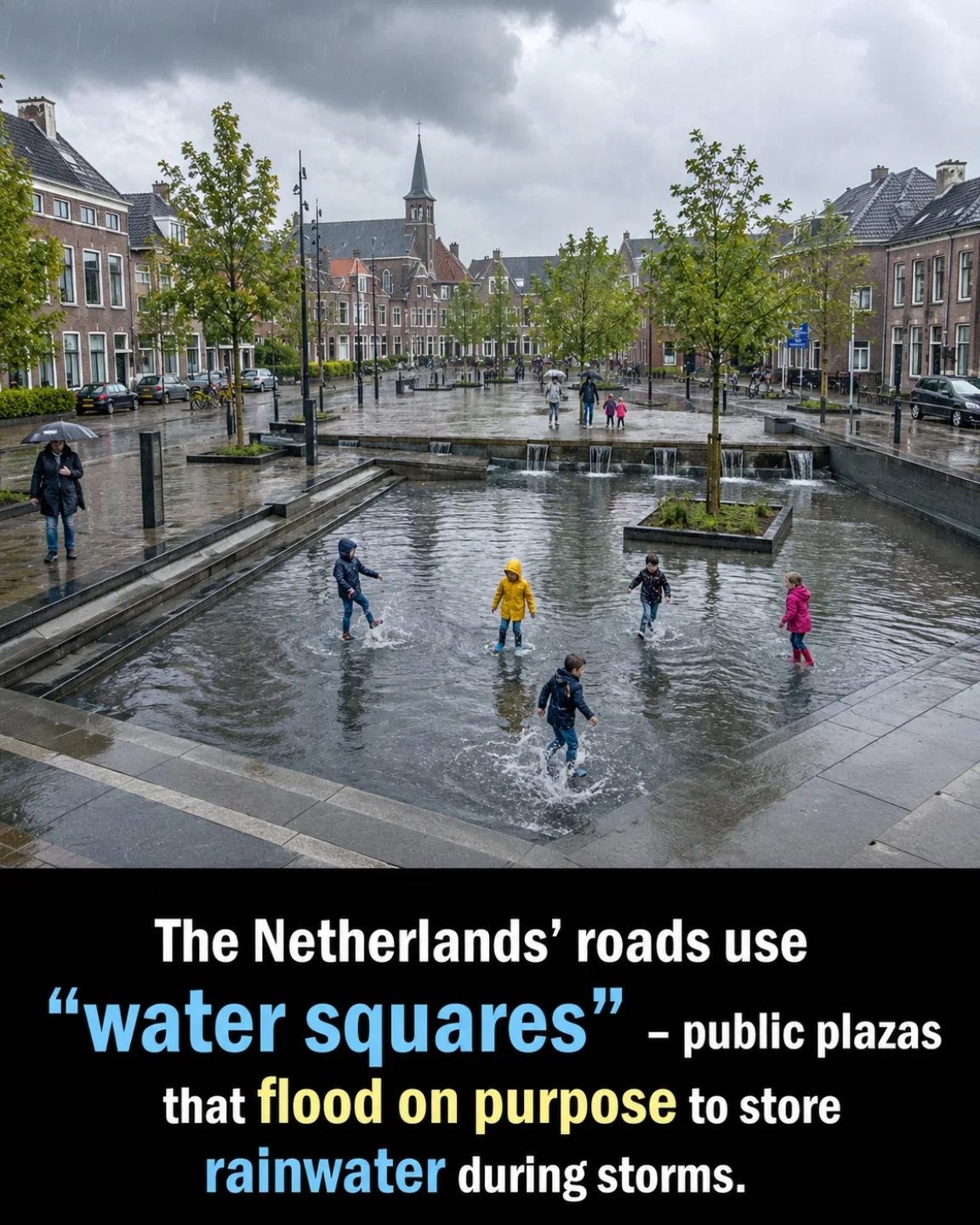 Netherlands' Water Squares: Flood-Ready Public Spaces