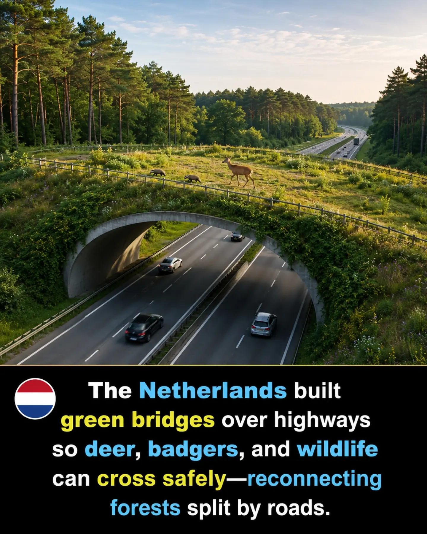 Innovative Wildlife Bridges Over Dutch Highways