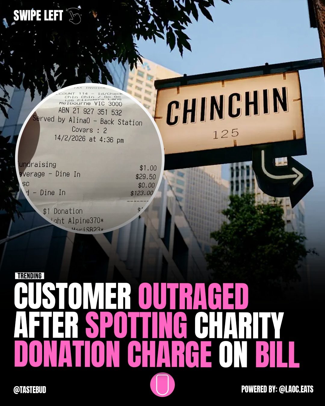 Chin Chin Donation Charge Sparks Debate Among Diners