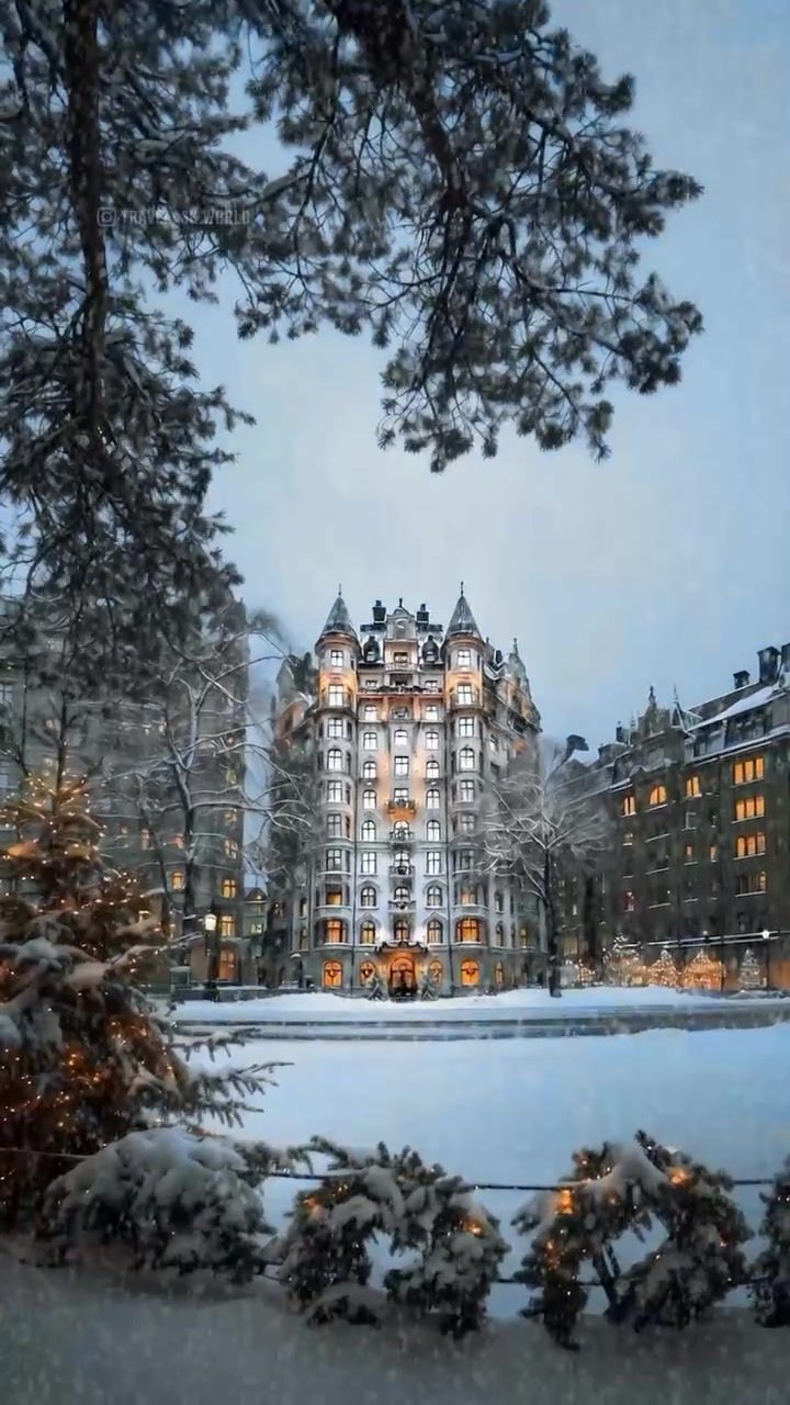 Winter Hotel Views: Luxury Interiors Amidst Snowy Scenery