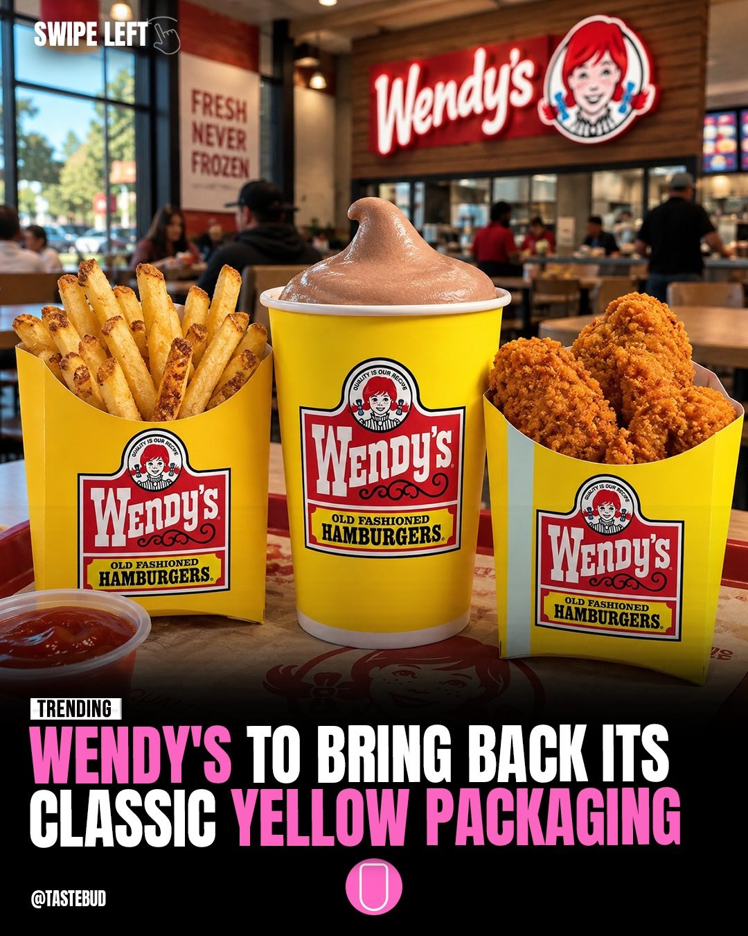 Wendy's Classic Yellow Packaging Returns