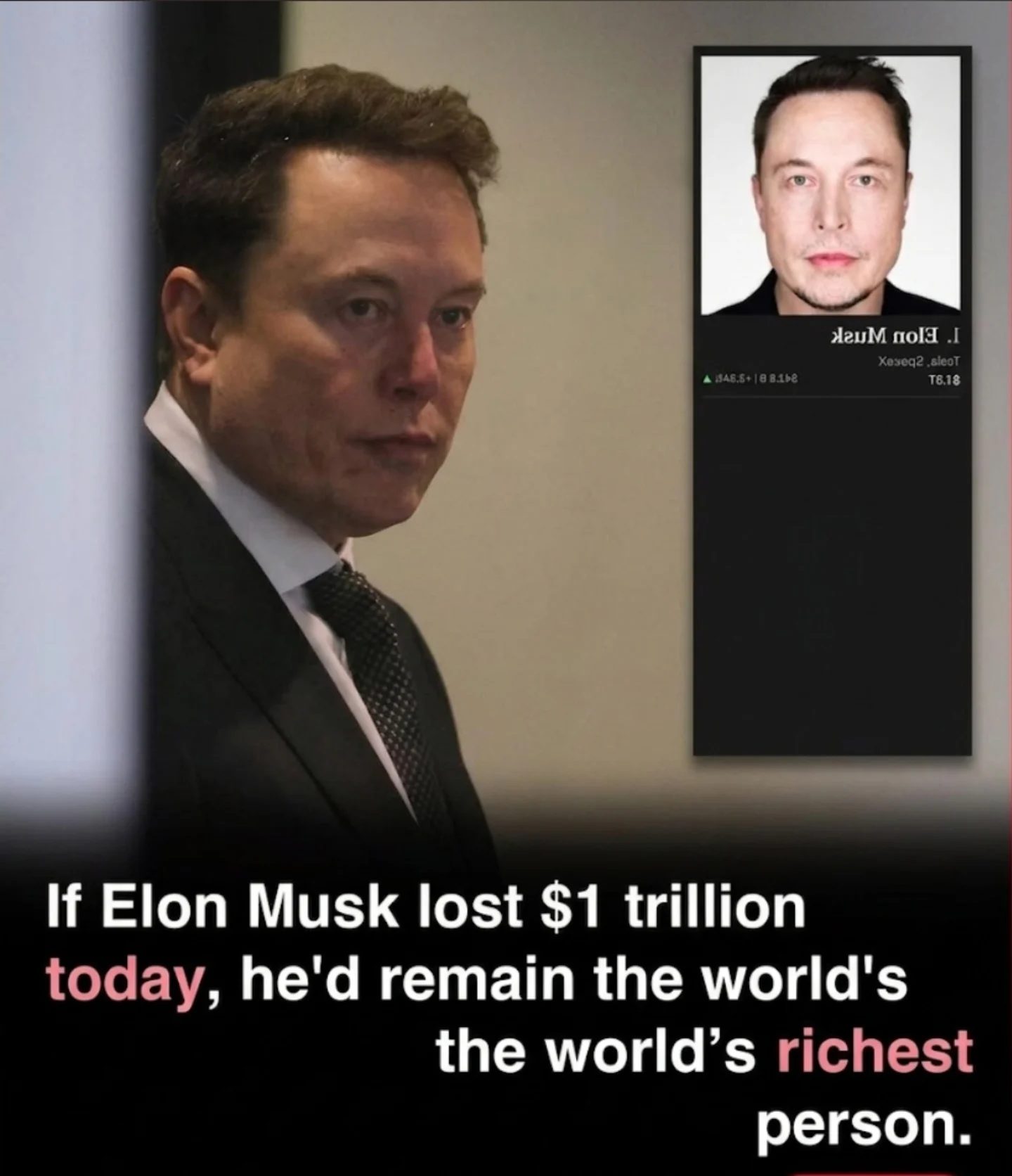 Elon Musk's Wealth: Even $1 Trillion Loss Keeps Him World's Richest