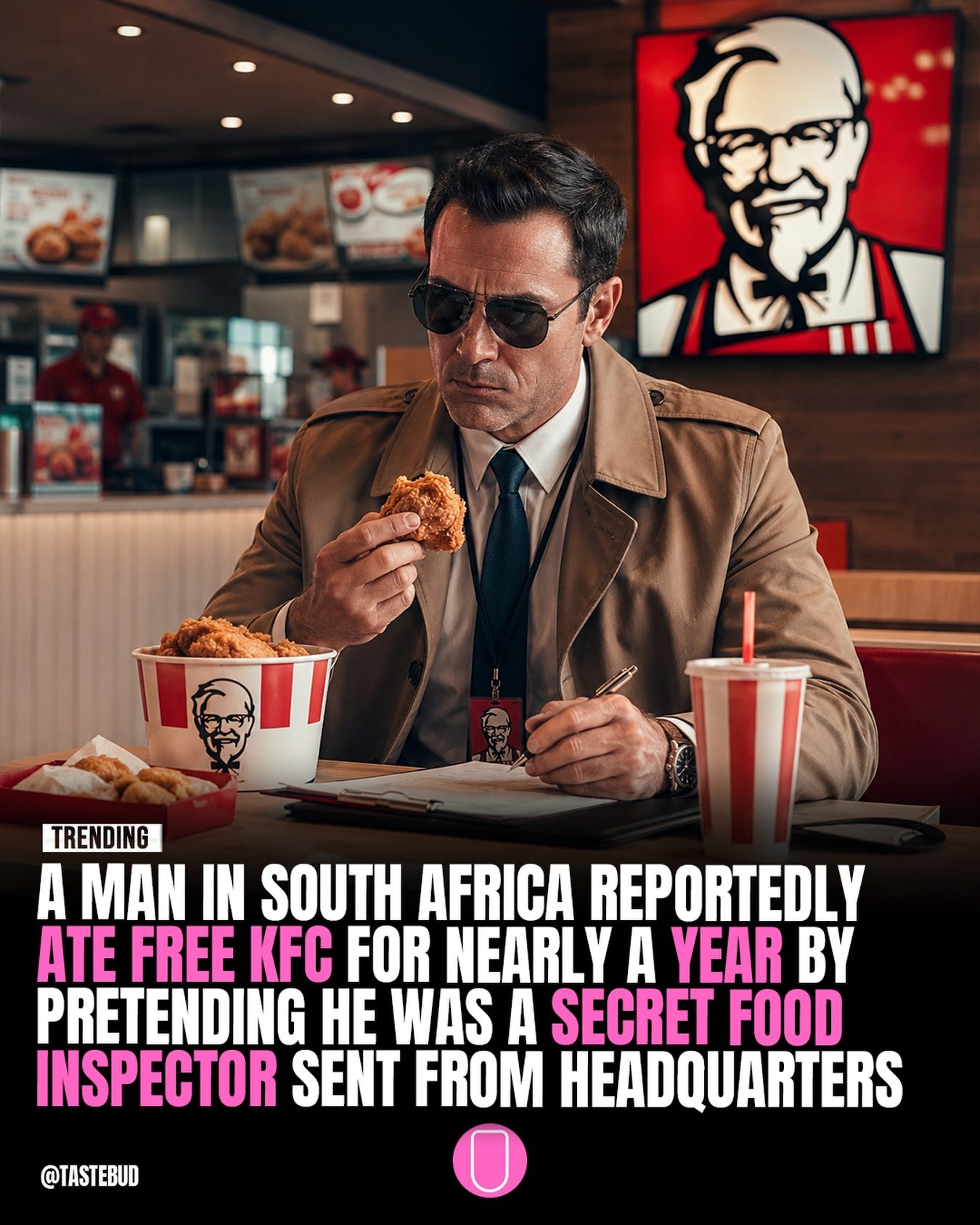 Man Tricks KFC for Free Meals as Secret Inspector for a Year