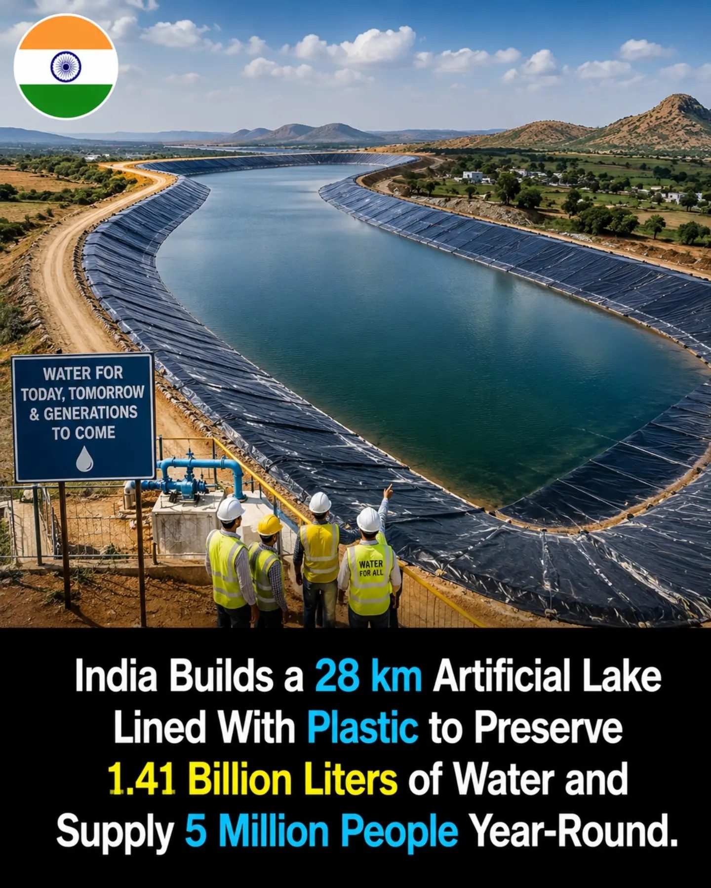 India's Massive 28KM Artificial Lake for 5 Million People