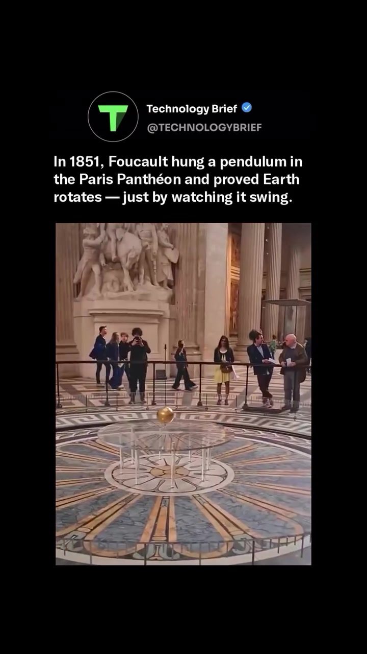 Foucault's Pendulum: 1851 Paris Experiment Showing Earth's Rotation