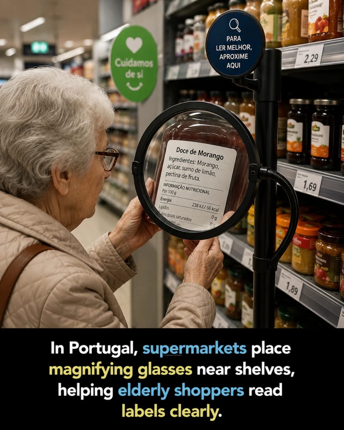 Elderly-friendly Supermarkets: Magnifying Glasses for Easy Label Reading