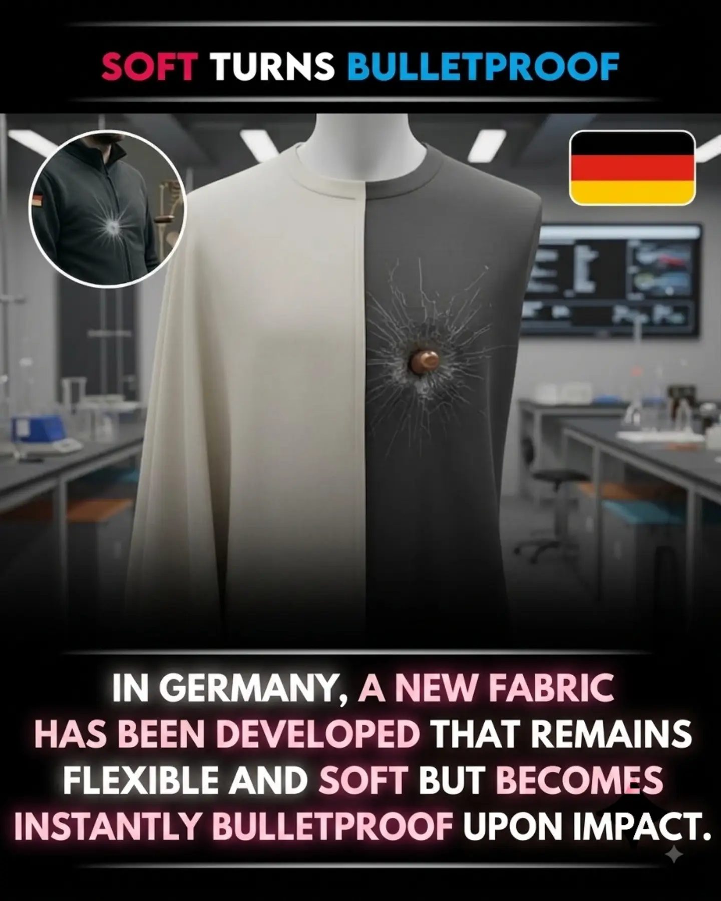 New Bulletproof Fabric Offers Flexibility and Instant Protection