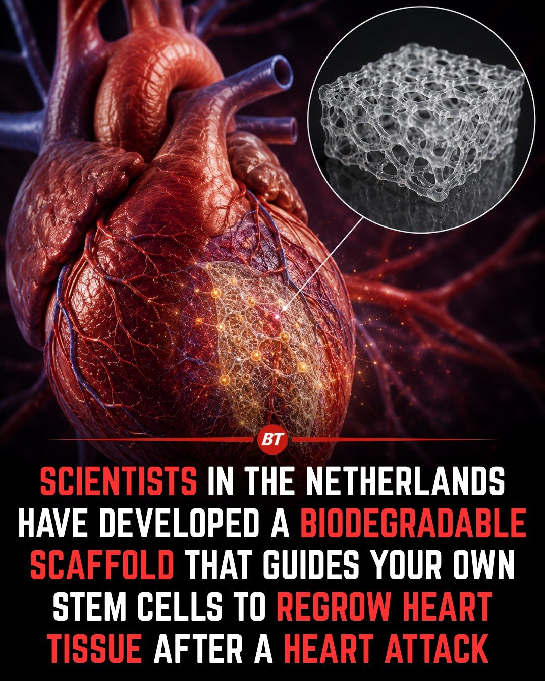 **Heart Regeneration Breakthrough: Netherlands Scientists Develop Scaffold for Stem Cell Repair**