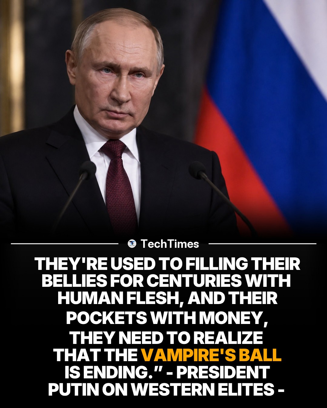Putin's Criticism of Western Elites: Vampire Metaphor