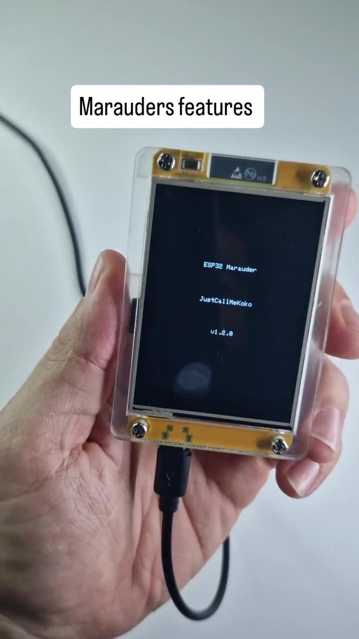 Marauders ESP32 Device: Wireless Hacking on the Go