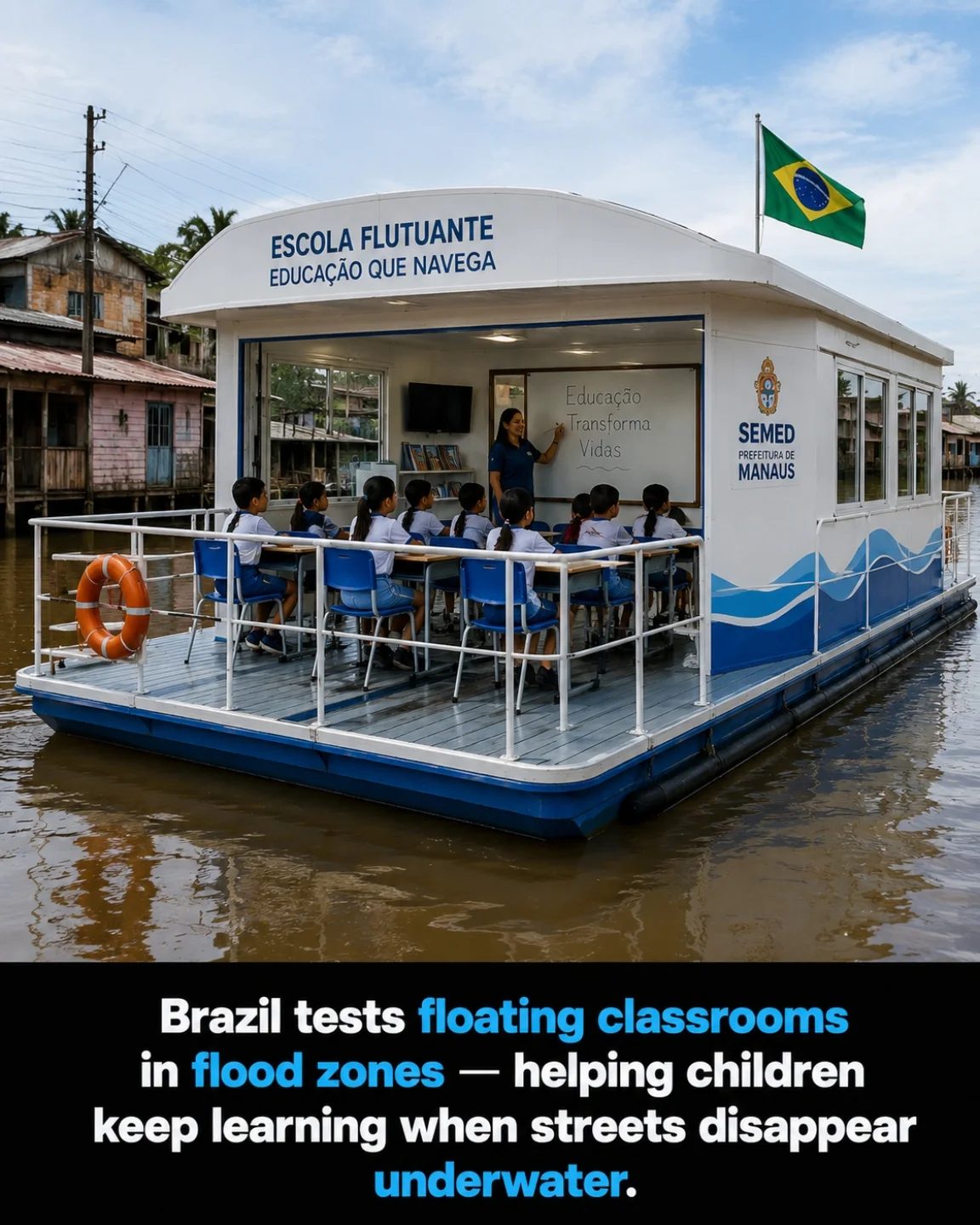 How Brazil's Floating Classrooms Keep Students Learning During Floods