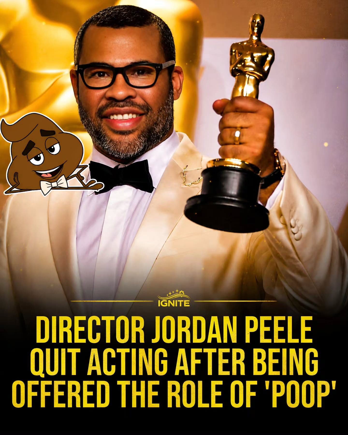 Jordan Peele's Hilarious Oscar 'Poop' Role Parody