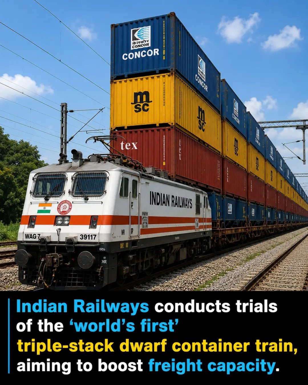 Indian Railways' Triple-Stack Container Train Revolution
