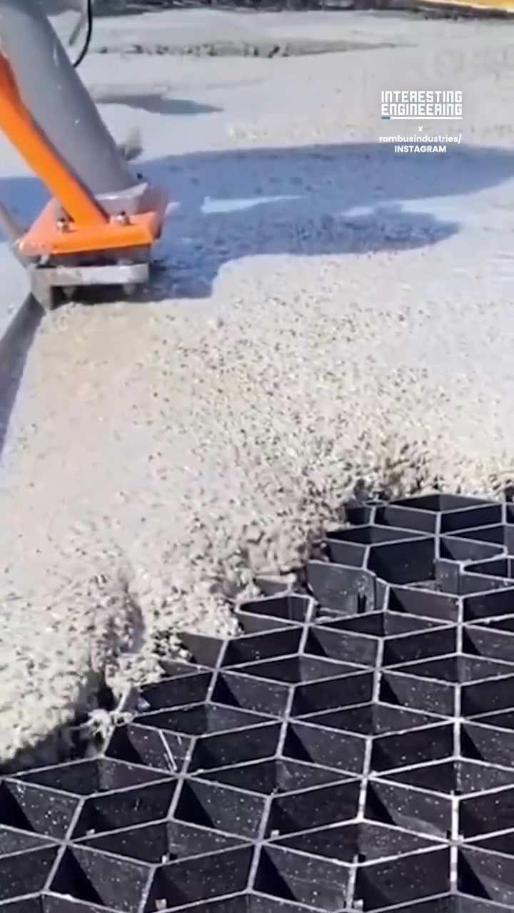 Rombus Industries' Innovative Hexagonal Grid Construction Saves Concrete