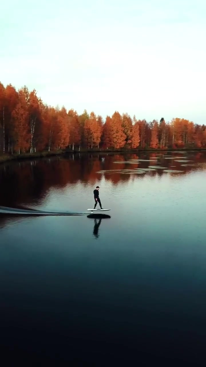 Autumn Stand-Up Paddleboarding: Lake Scenery