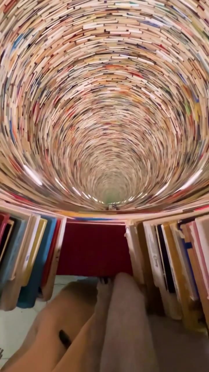 Prague Book Tunnel Illusion: Infinity Book Tower