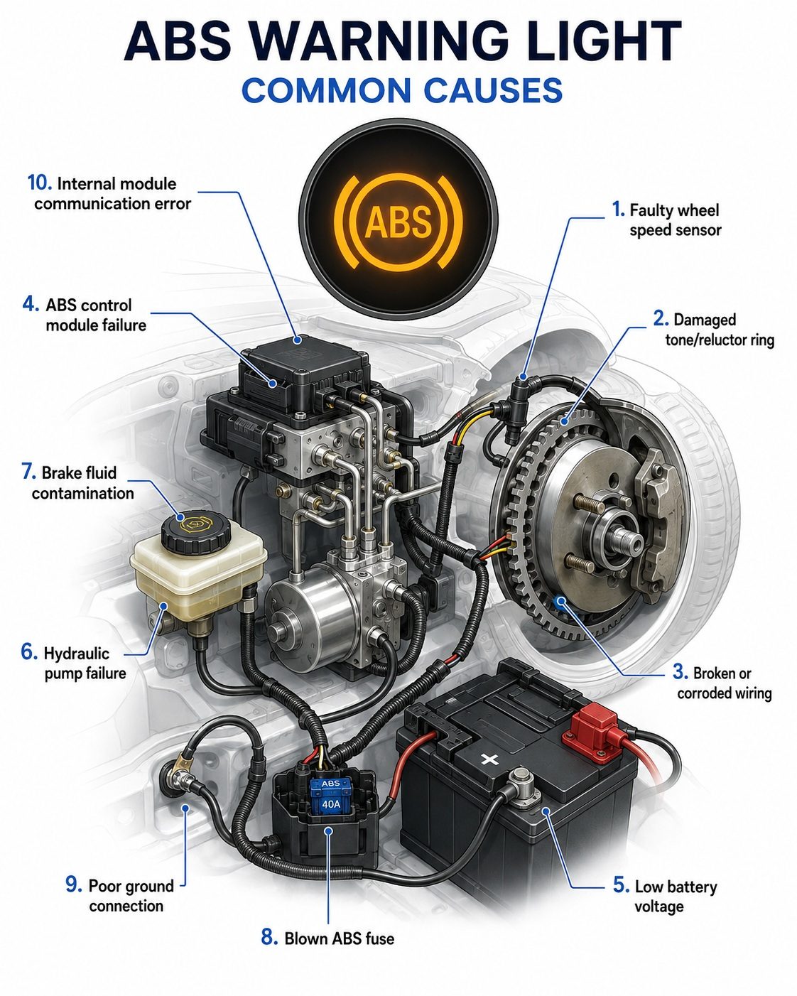 ABS Warning Light: Common Causes and Solutions